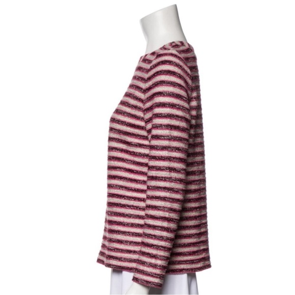 Tory Burch Pink Striped Pullover Sweater - Picture 3 of 10